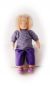 Preview: Puppenpullover dunkelviolett gestreift 40-48cm