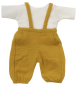 Preview: Puppenlatzhose gelb mit T-Shirt Zweiteiler 44-48cm (IF)