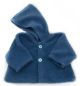 Preview: Puppen-Kapuzenjacke blau 42-48cm