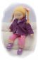 Preview: Puppen-Kapuzenjacke violett 42-48cm