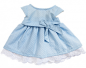 Preview: Puppen-Sommerkleid hellblau 42-48cm