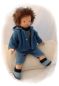 Preview: Puppen-Kapuzenjacke blau 42-48cm