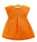 Preview: Puppenkleid lachs-gemustert 38-44cm