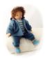 Preview: Puppen-Kapuzenjacke blau 50-54cm