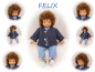 Preview: FELIX Puppenkind  44cm