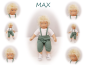 Preview: MAX Puppenkind  44cm