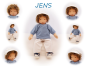 Preview: JENS Puppenkind  44cm