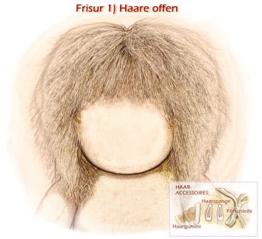 Teil 3/4: Gr 54cm Puppenhaare aus Mohairfellgewebe goldbraun/Haarlänge 7cm