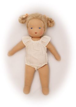 Puppen-Body mit Rüschen ecru 35-40cm (IF)