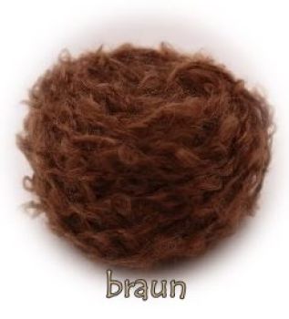 Lockenmohair Puppengarn Bouclé (50gr Knäuel)