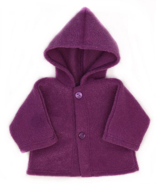 Puppen-Kapuzenjacke violett 42-48cm