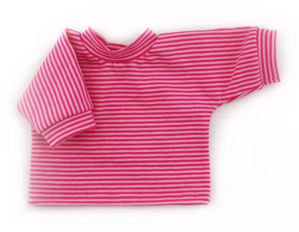 Puppenpullover pink-rosa gestreift 40-48cm