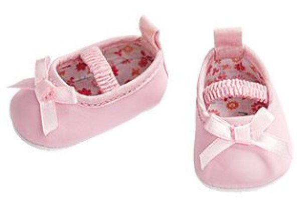 Puppen-Lackschuhe mit Schleife rosa 44-48cm