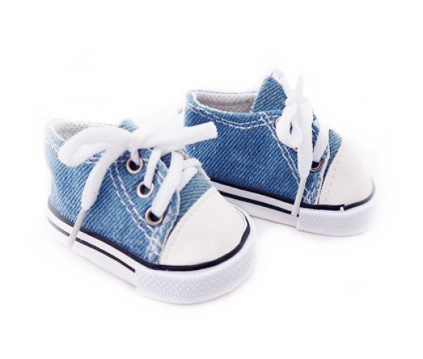 Puppen-Turnschuhe jeansblau 44-48cm (IF)