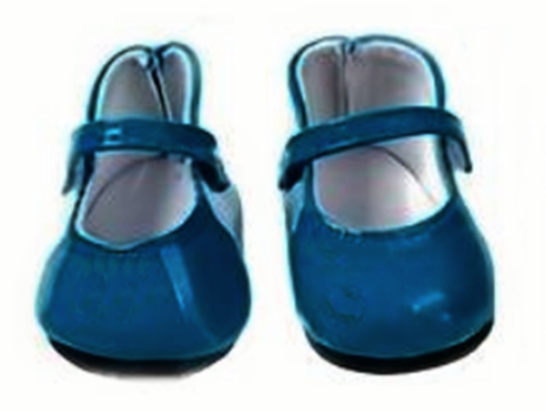 Puppen-Lackschuhe blau 44-48cm