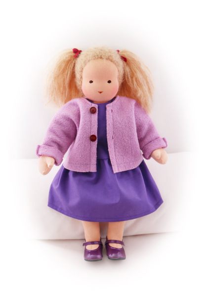 Puppenkleid violett 42-48cm