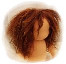 Teil 3/4: Gr 40-48cm Puppenhaare/Frisur aus Tibetlammfell BRAUN-KUPFER-MELIERT/gemischte Haarlänge 9-12cm