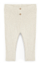 Baby-Strickhose Zopfmuster hellbeige 50-54cm