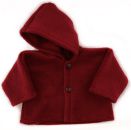 Puppen-Kapuzenjacke bordeau 42-48cm