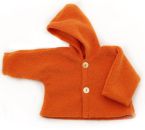 Puppen-Kapuzenjacke orange 42-48cm